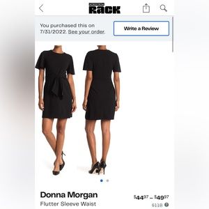 Donna Morgan flutter sleeve tie-waist dress!